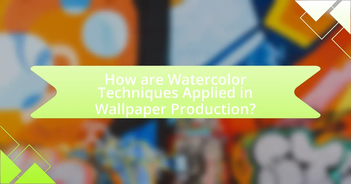 How are Watercolor Techniques Applied in Wallpaper Production?