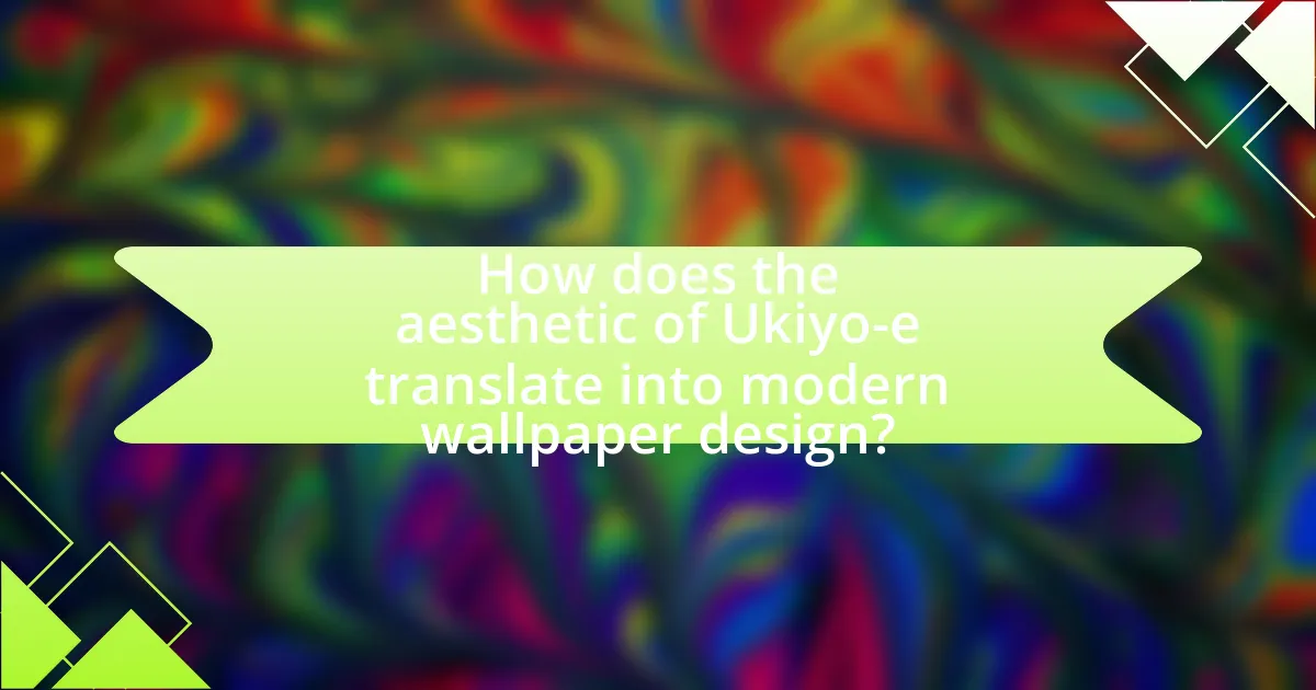 How does the aesthetic of Ukiyo-e translate into modern wallpaper design?