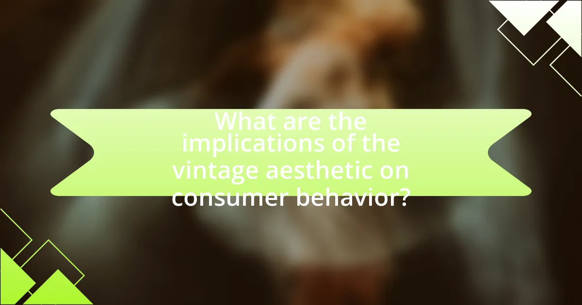 What are the implications of the vintage aesthetic on consumer behavior?