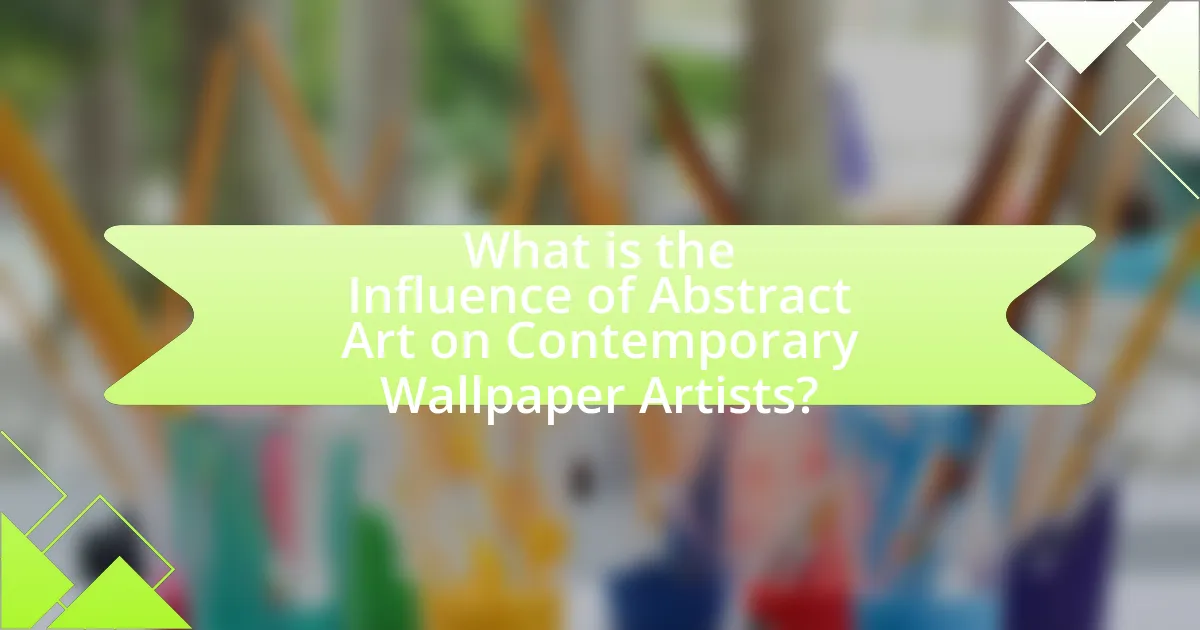 What is the Influence of Abstract Art on Contemporary Wallpaper Artists?