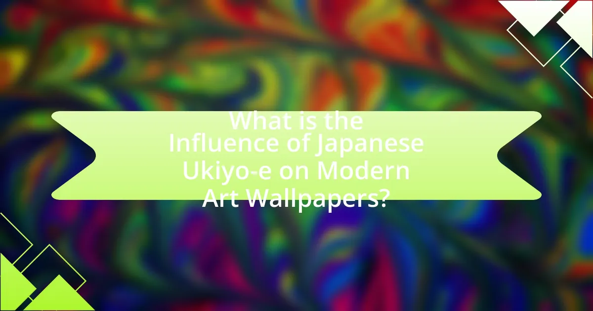 What is the Influence of Japanese Ukiyo-e on Modern Art Wallpapers?