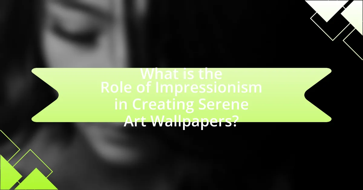 What is the Role of Impressionism in Creating Serene Art Wallpapers?