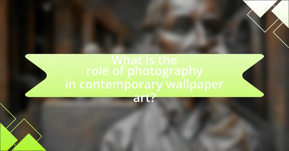 What is the role of photography in contemporary wallpaper art?