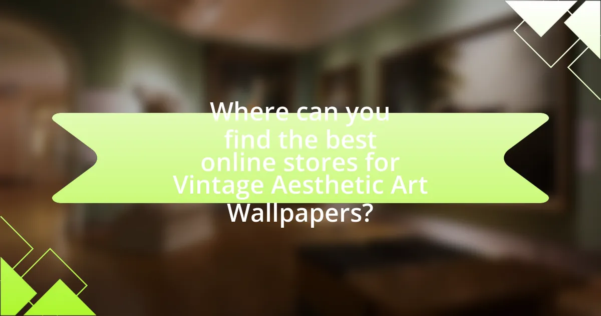 Where can you find the best online stores for Vintage Aesthetic Art Wallpapers?